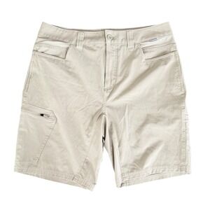 Simms Shorts Mens Size 34 Khaki Tan Fishing Stretch Cargo Utility Gorpcore